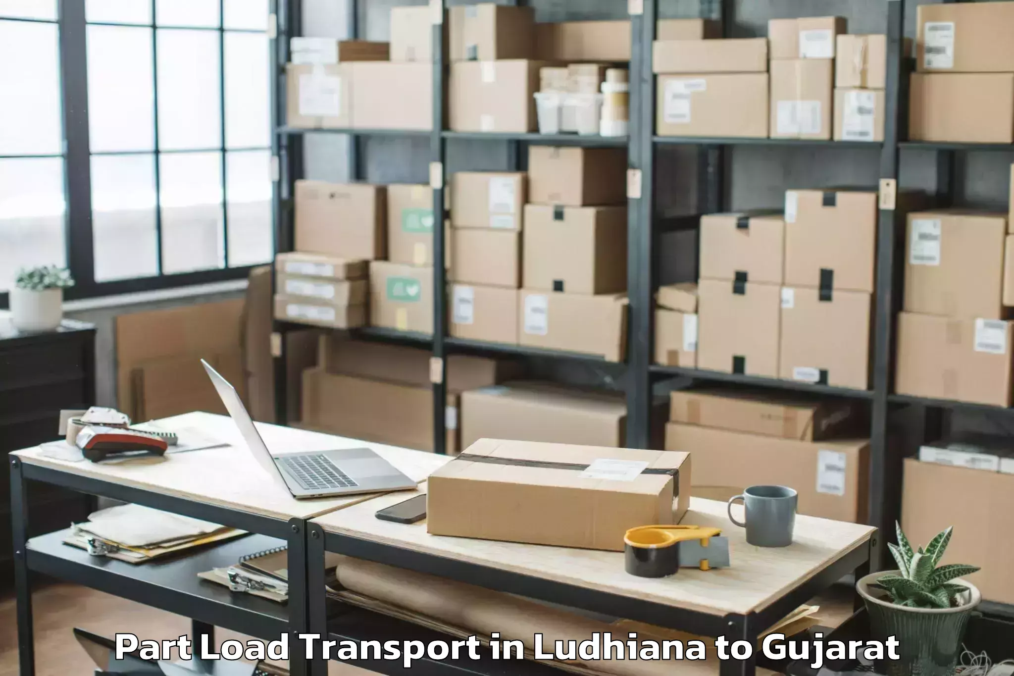 Ludhiana to Upleta Part Load Transport Booking